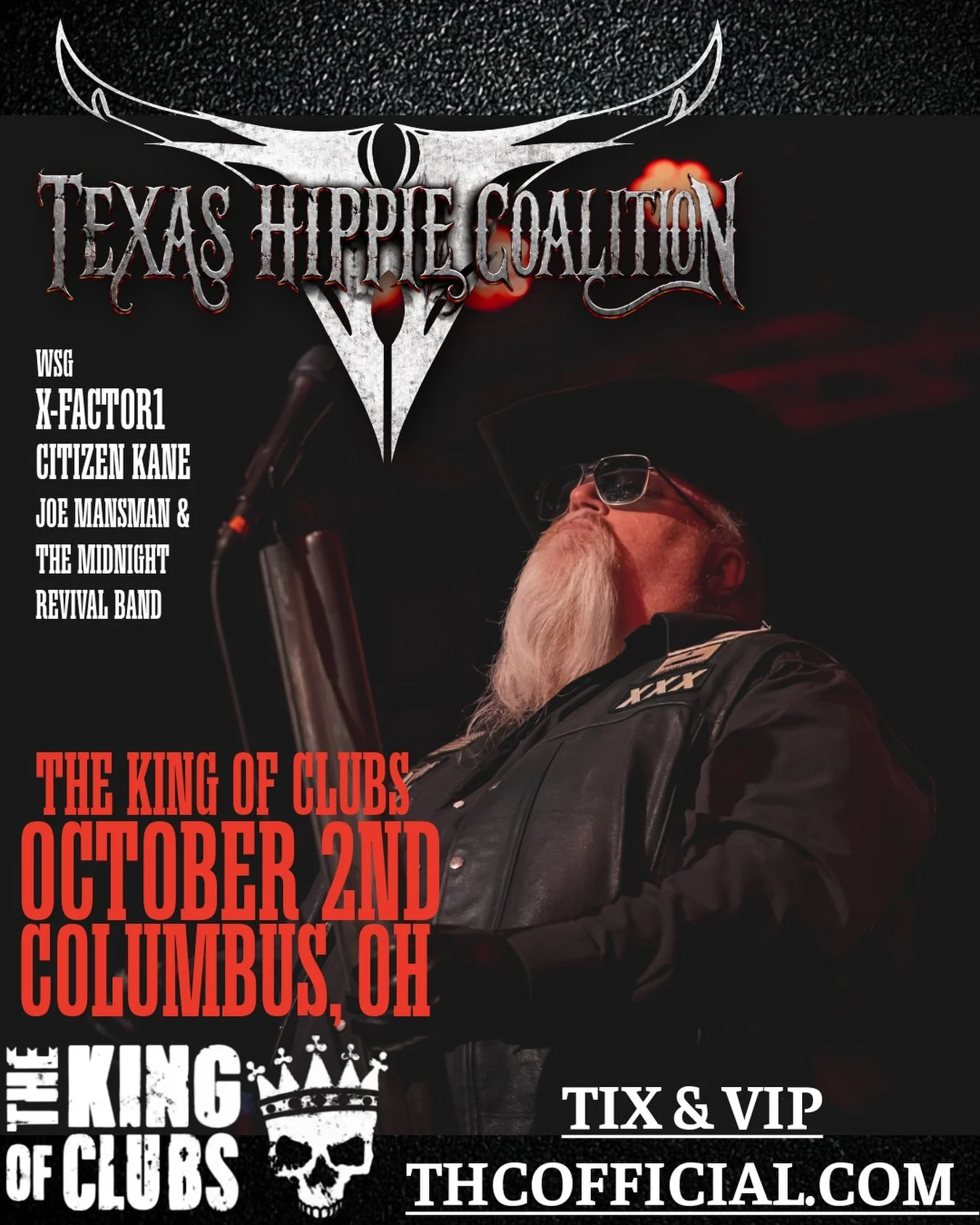 October 2ND THC RETURNS TO @thekingofclubs614 
In Columbus, OH with special guests @xfactor1bandofficial , Citizen Kane, @themidnightrevivalband