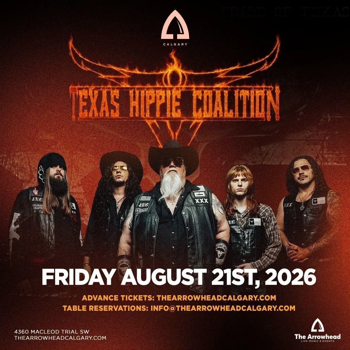 Calgary, AB! 🇨🇦 

We're bringing the red dirt metal straight to you this friday at @arrowheadcalgary !

Best get your tickets and get your dose of THC!