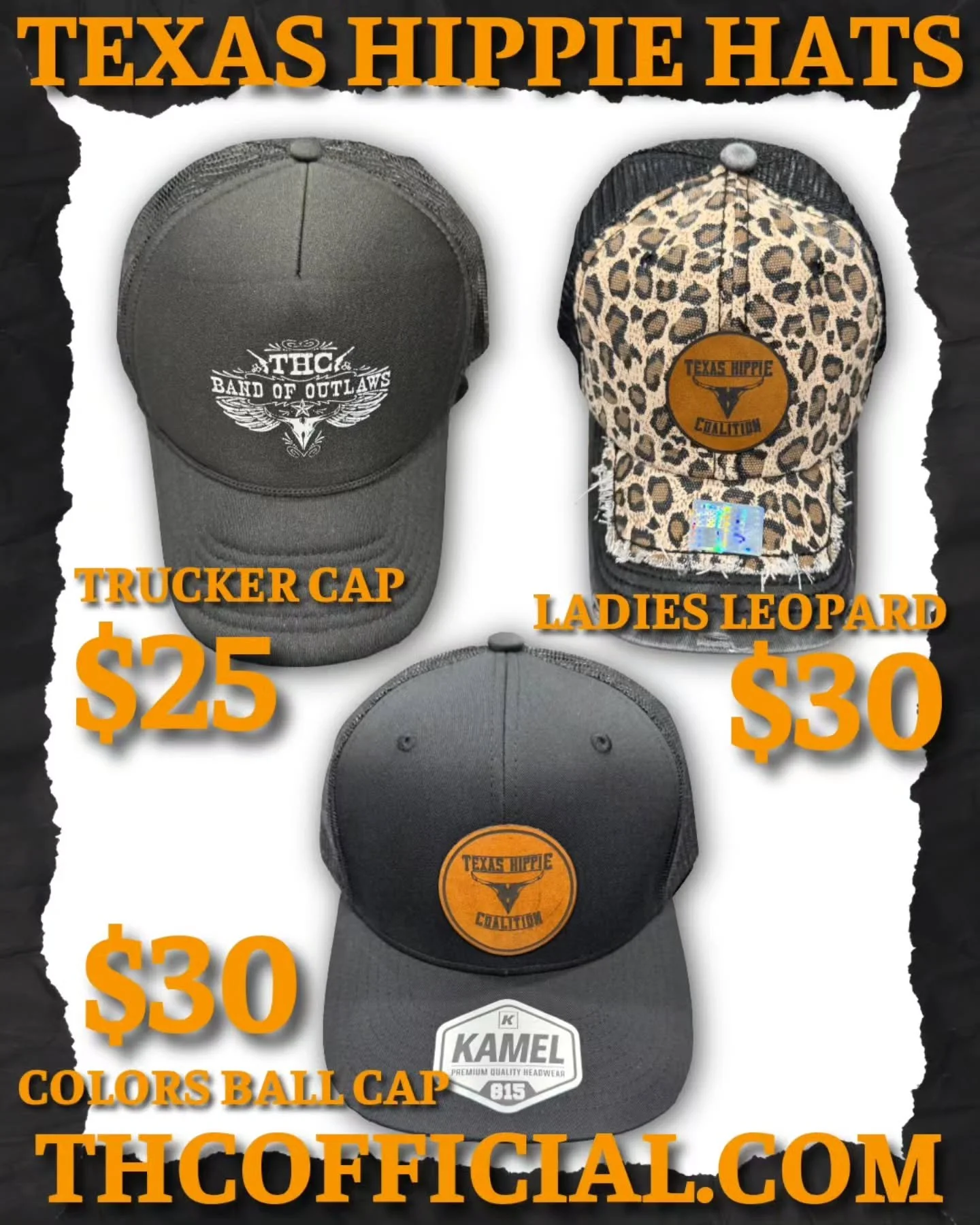 We got some killer hats for sale on our online store!

Why not pick some up?!

www.thcofficial.com/products