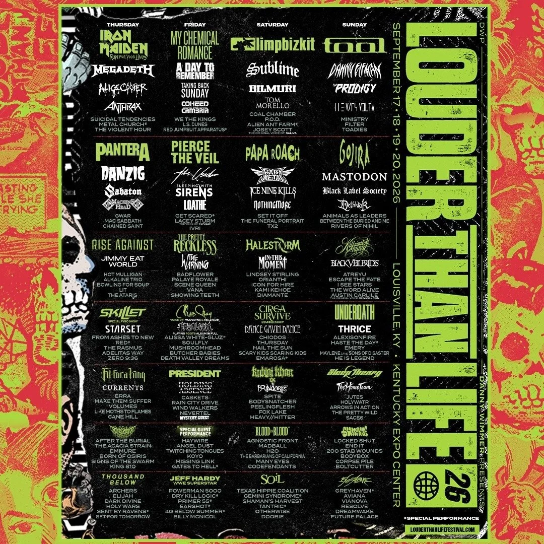 We are chompin' at the bit to make our debut at Louder Than Life on Saturday this year!

We can't wait to see ya, Kentucky!