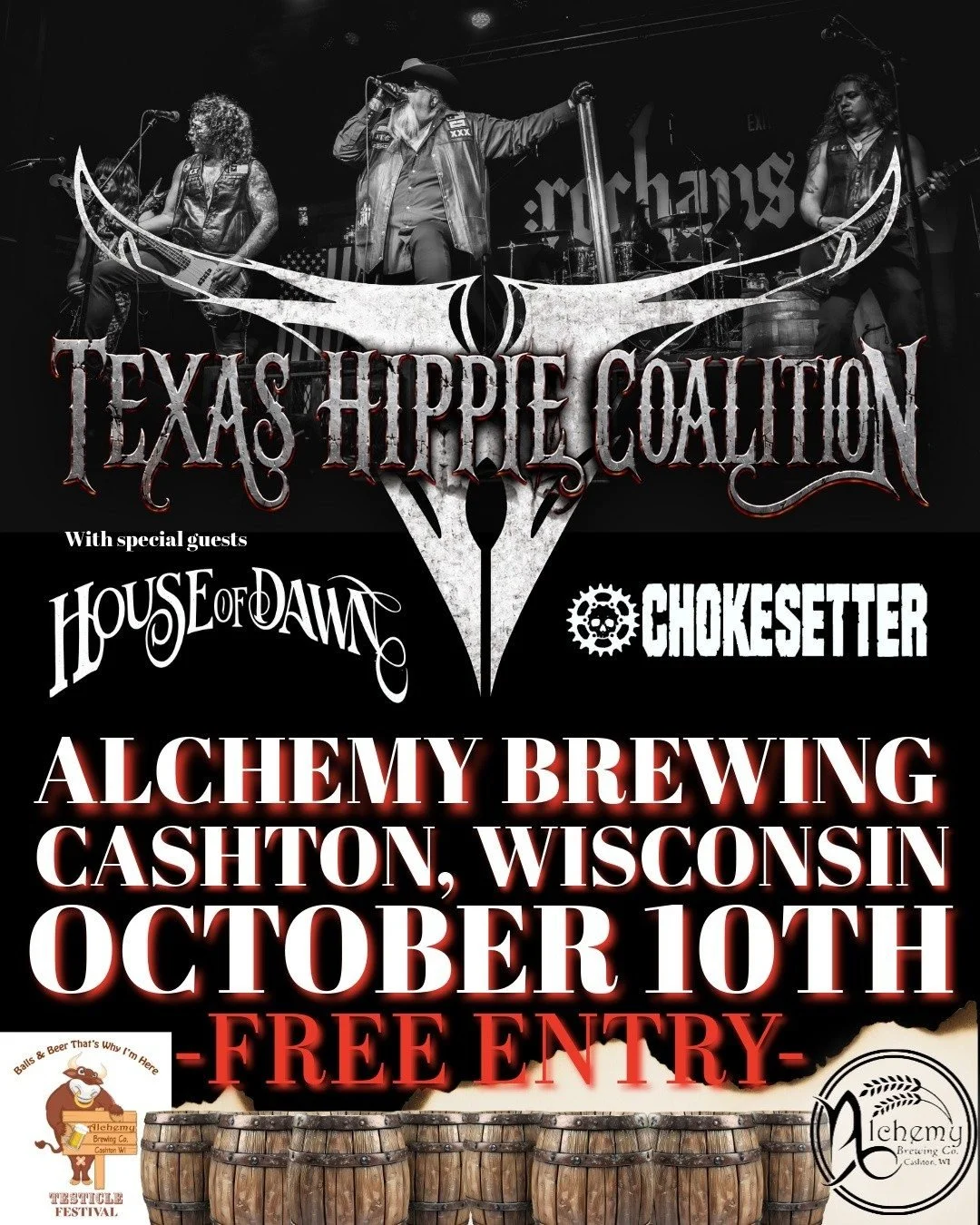 Wisconsin!

Looking forward to seeing y'all in Cashton at Alchemy Brewing on 10/10 with House Of Dawn &amp; Chokesetter!

And even better?! It's free!!