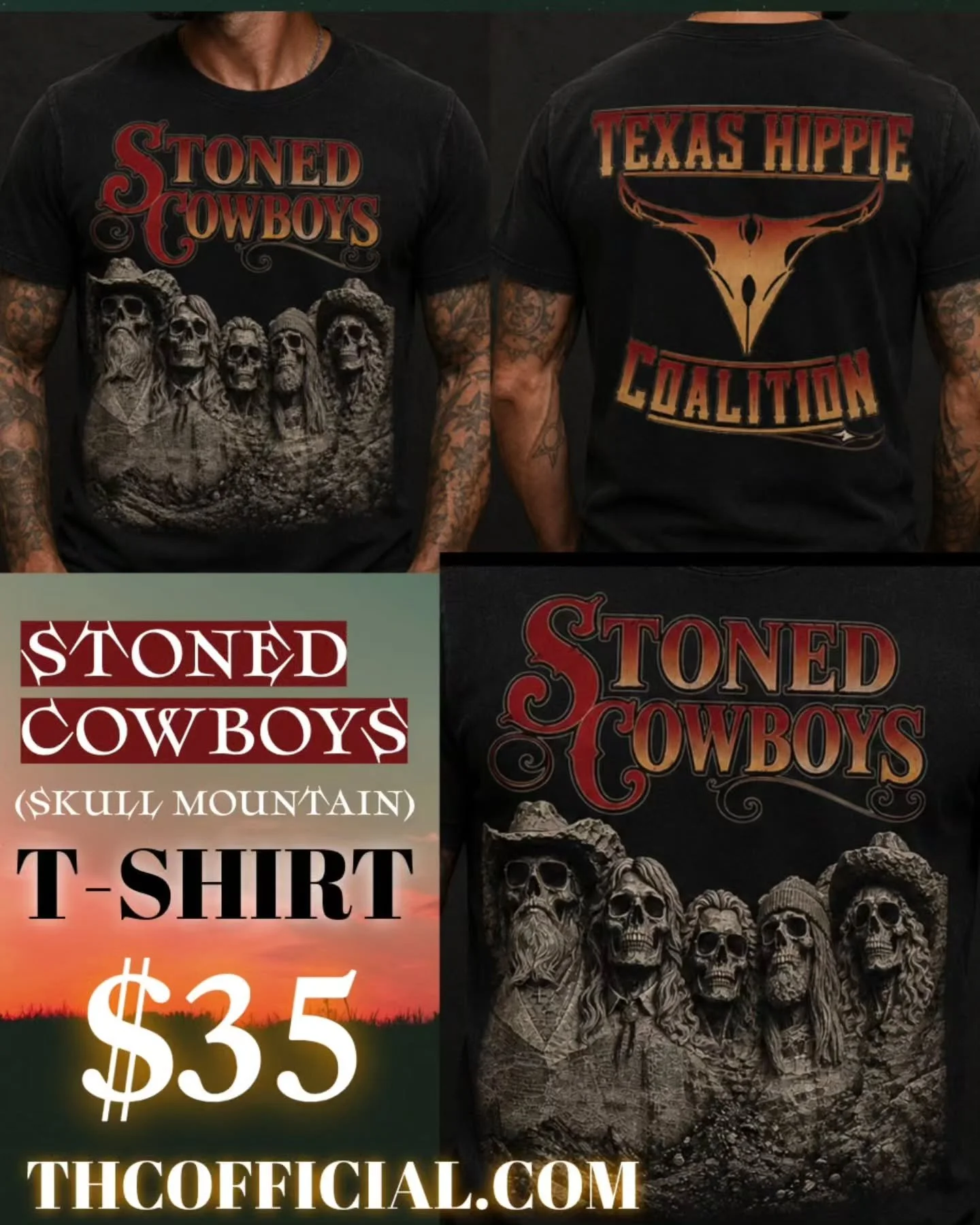 Want a Stoned Cowboys shirt?

You might have seen these at the merch booth, but now you can get them online!

Run it up!

https://www.thcofficial.com/products/13u1n3mw8d8cn1b3rr6j9fqxu1n3ex