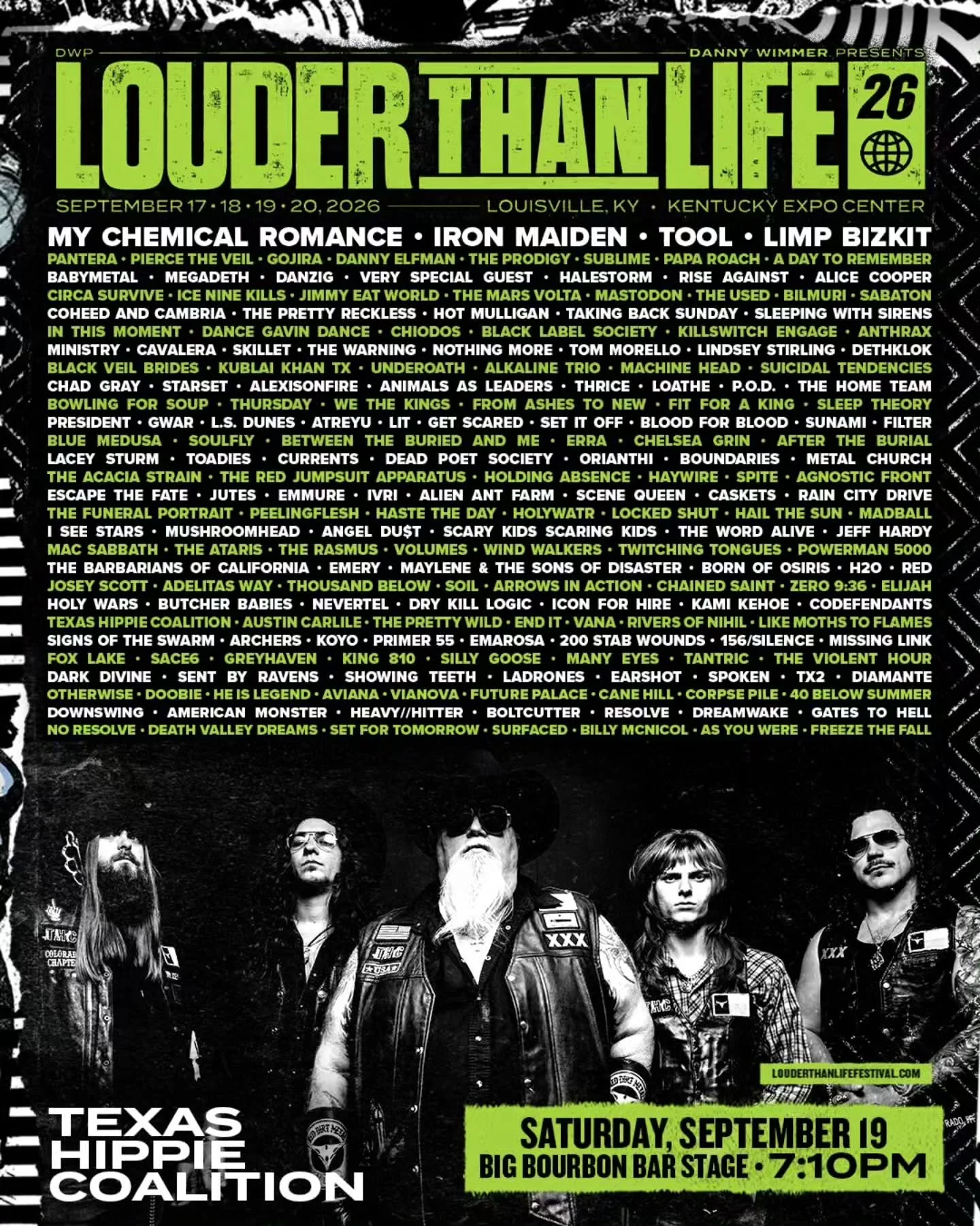 Tonight, we turn it up at @louderthanlifefest at the big bourbon bar stage at 7:10!

Let's go, Louisville!