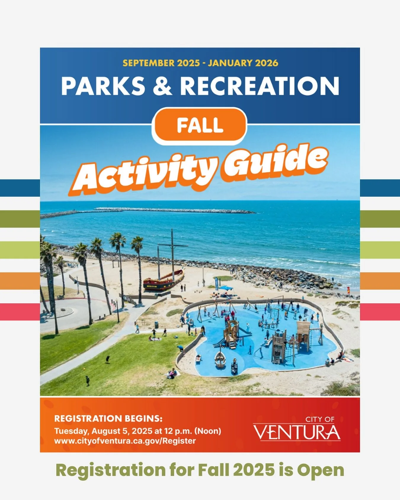 Fall into fun in Ventura! Register now for youth &amp; adult classes, sports, and activities this season. #VenturaActivities #FallRegistration #ventura