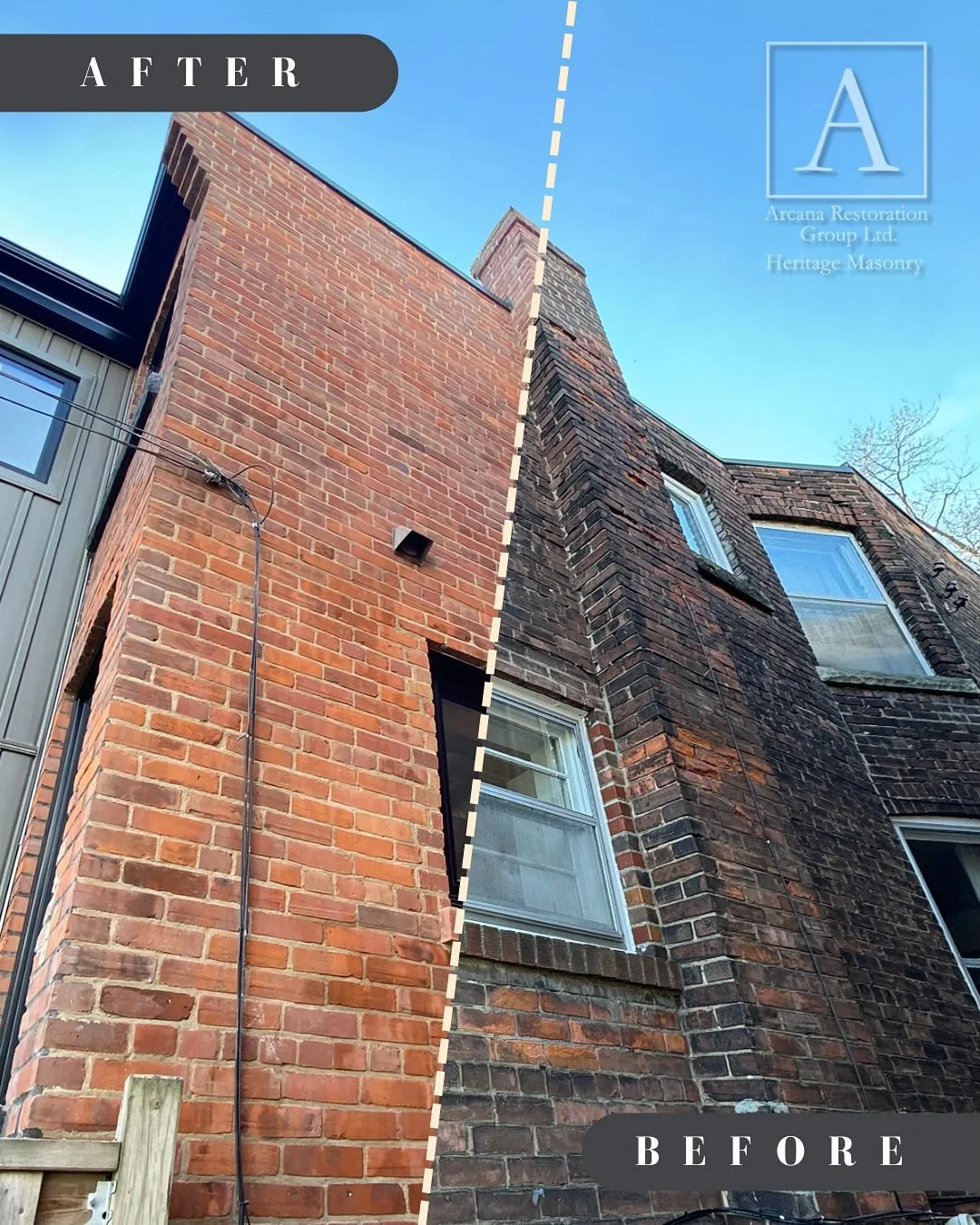 We&rsquo;ve finished work on this 1914 home in Toronto&rsquo;s Dovercourt Village! The masonry got a thorough refresh: we cleaned, repointed, and rebuilt + replaced bricks where needed, especially up on the gable, parapets, and other areas that had e