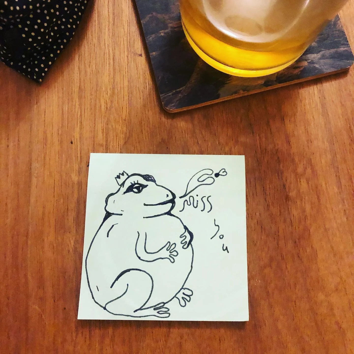 Miss u, friends - love this tubby scrappy post-it toad I drew while missing @drinkanddrawsociety at @nucleusportland. It&rsquo;s been a year (!!) of not gathering IRL and creating weird art with new friends.🥲 can&rsquo;t wait to crawl out of our cav
