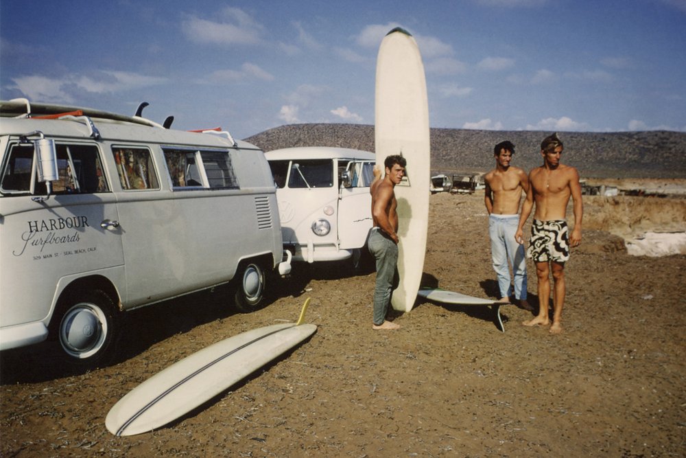 Early surfing pioneers from Seal Beach on a trip to Mexico. Credit: Harbour Surfboards. 