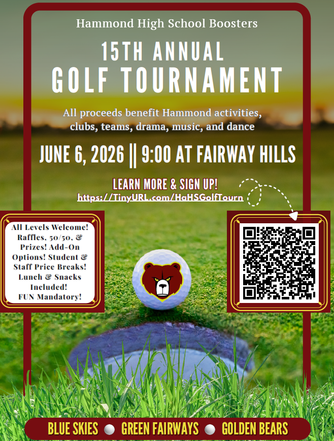 Hammond High School Boosters 15th Annual Golf Tournament with Swift Running!