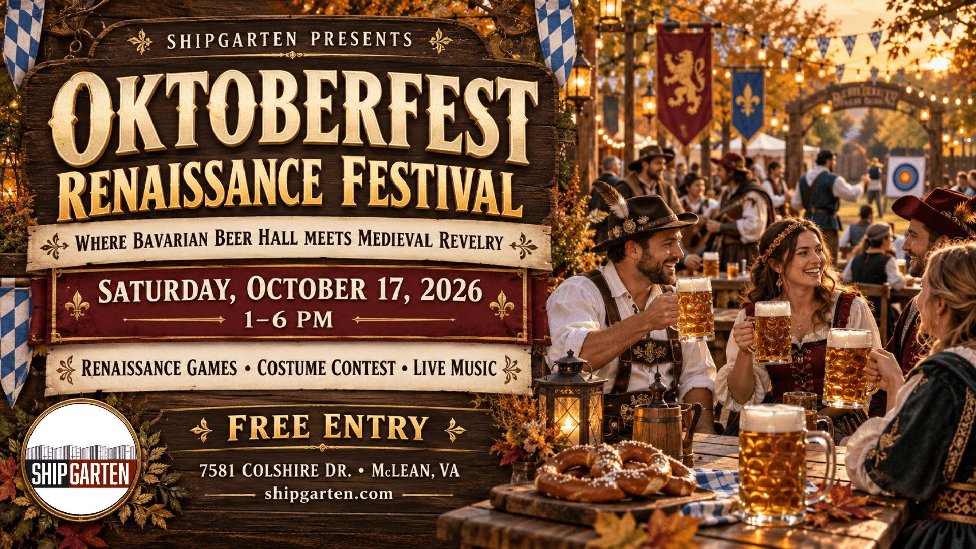 Oktoberfest Renaissance Festival at Shipgarten w/ Swift Running