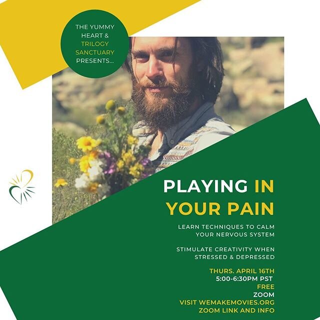 Hi friends... I am hosting my workshop &ldquo;Playing in Your Pain&rdquo; online tomorrow night at 5:00pm PST! It is FREE and open to everyone! Come play with me and learn how to regulate your nervous system during this unpredictable time. I am excit