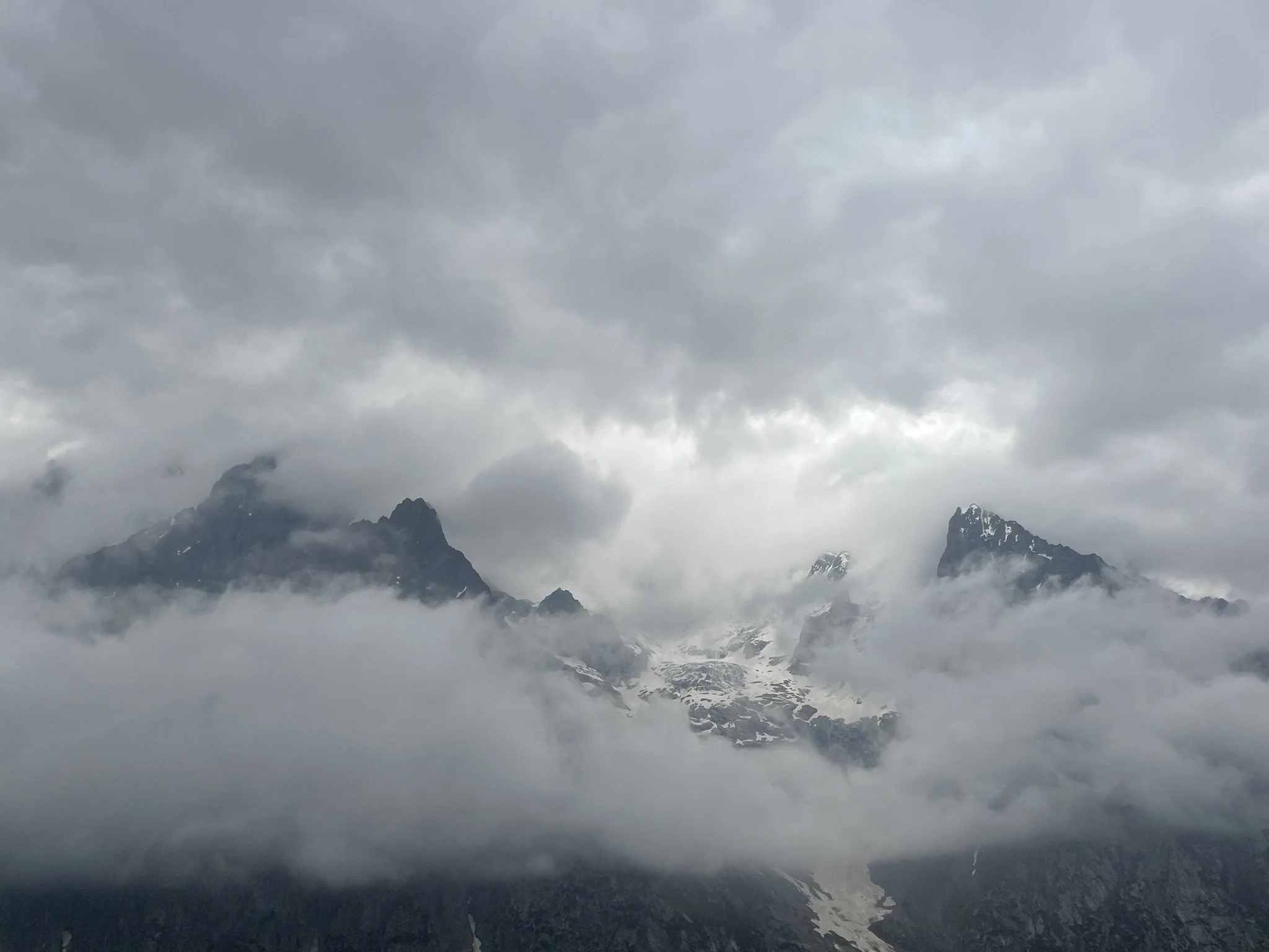 The Mont Blanc Massif from the Italian side.