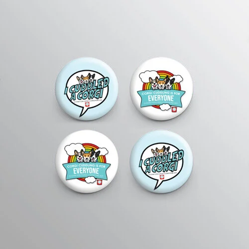 Omaha Corgi Crew Button