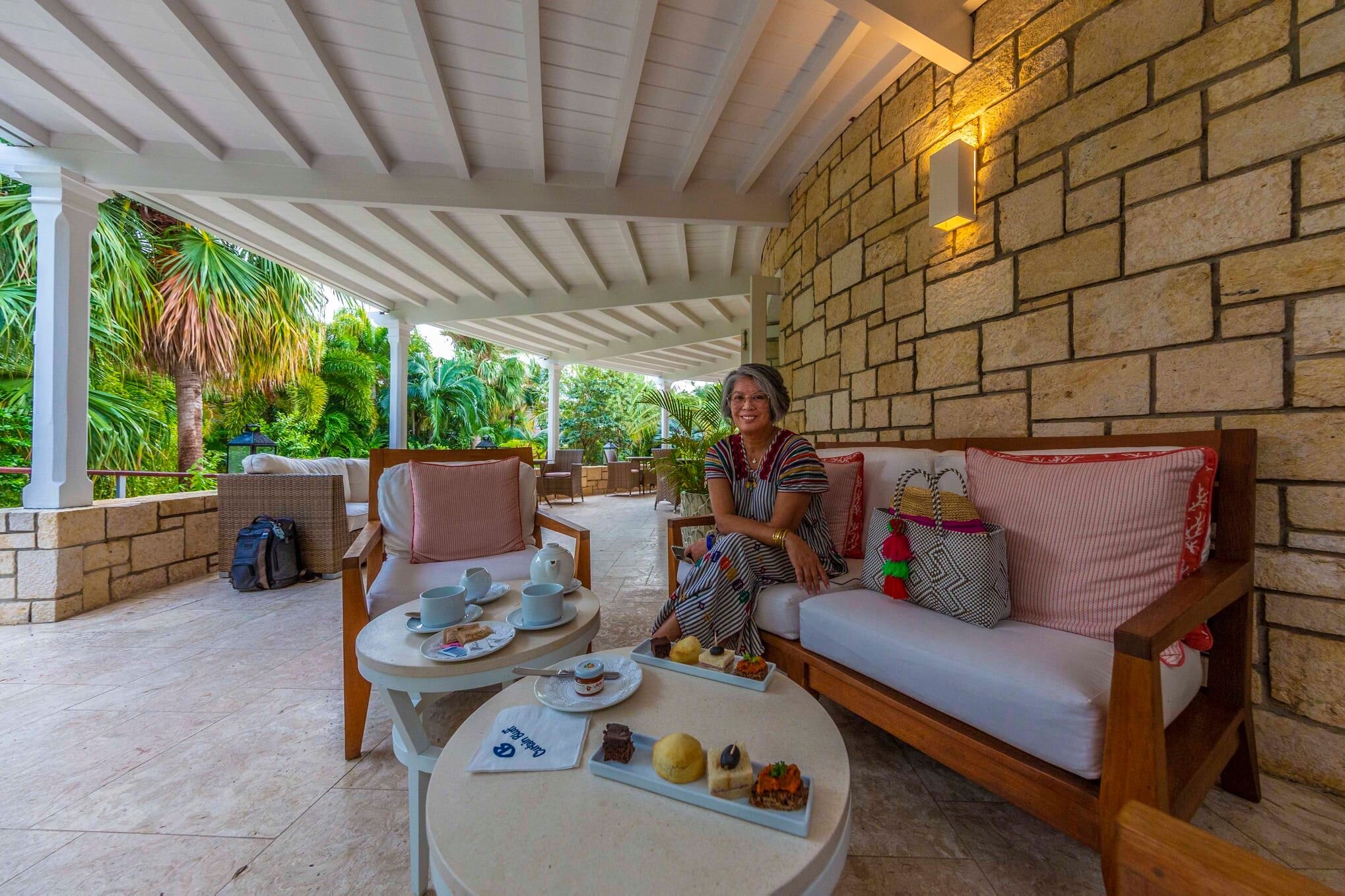 Afternoon tea at Curtain Bluff