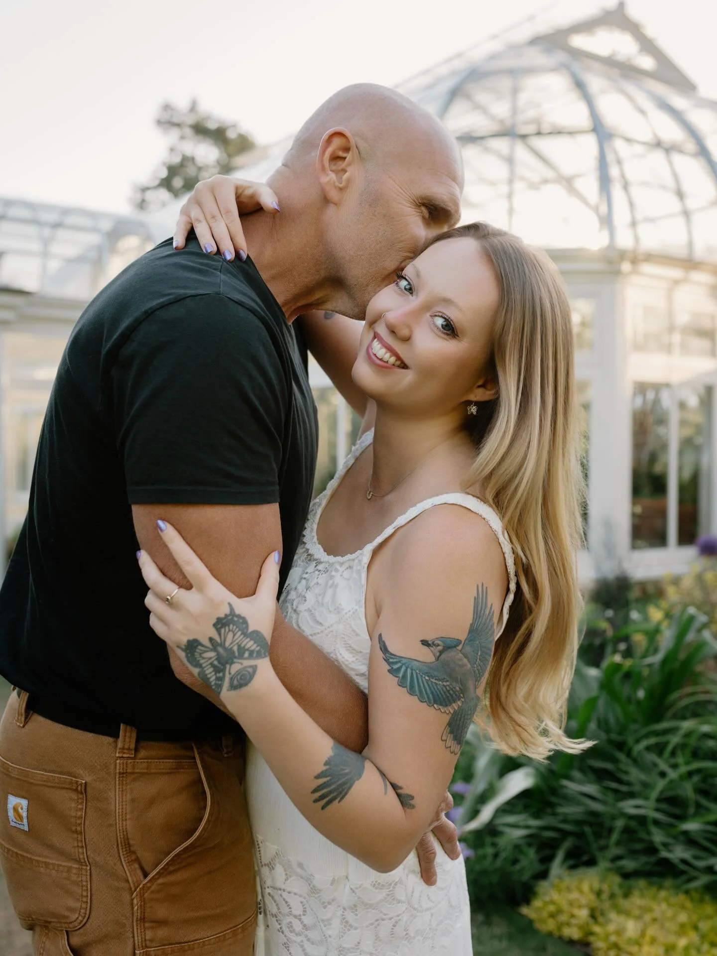The most magical session at @reynoldagardenswfu  of Anna &amp; Scott. I LOVED this session! Reynolda is one of my favorite places to shoot and it was so lovely to photograph a fellow plant enthusiast ☺️