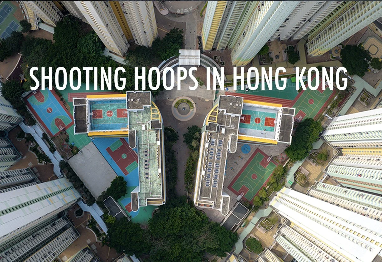 Shooting hoops in Hong Kong