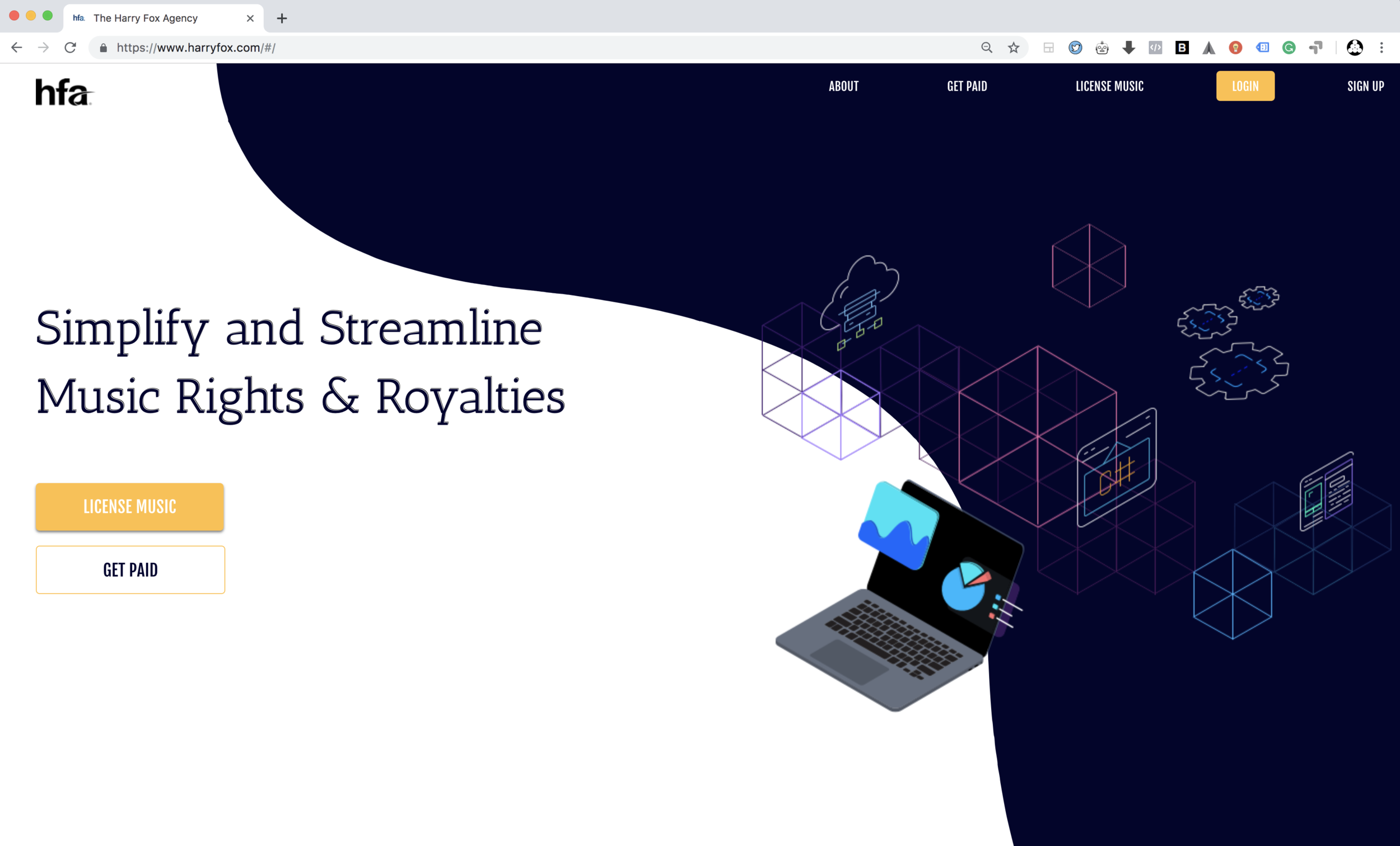 Website landing page, after Brand Therapy