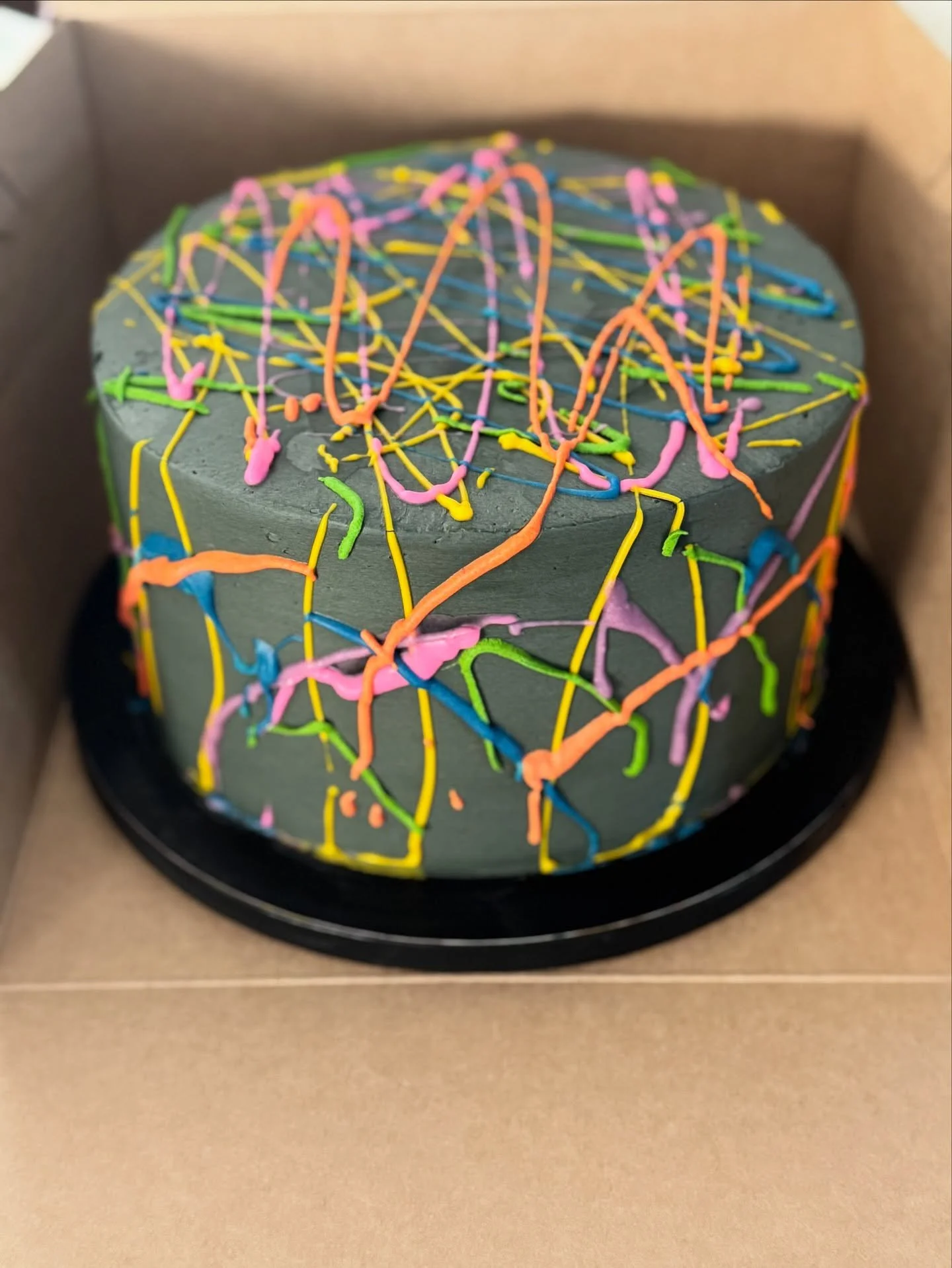 Neon black light party 🖤💛💜💙💚🧡🩷
.
.
.
.
.
#blacklightparty #neon #cake #cakes #cakesofinstagram #cakestagram #cakesofinsta #cakesofig #cakeideas #cakedecorating #cakeofinstagram #buttercream #buttercreamfrosting #buttercreamcakedesign #buttercr