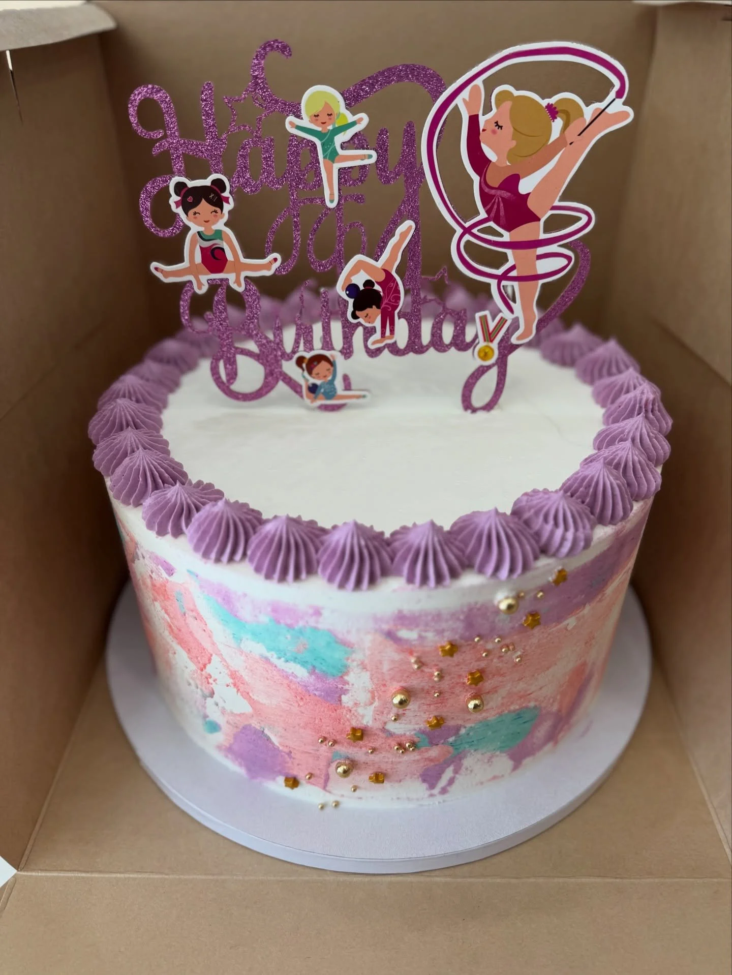 🤸 
.
.
.
.
.
#happybirthday #gymnastics #cake #cakes #buttercream