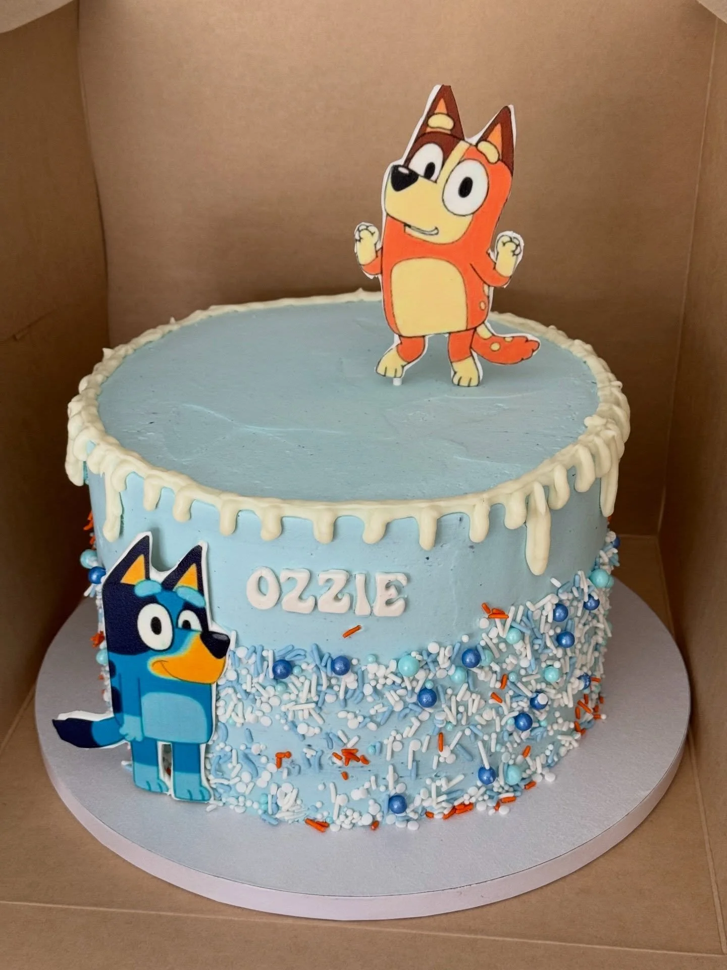 This Episode of Bluey is Called: Ozzie Turns 4!
.
.
.
.
.
#bluey #cake #cakepops #buttercream #birthday