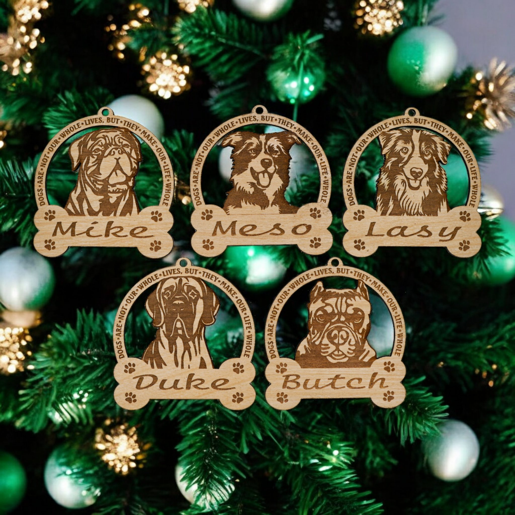 Custom Christmas Tree Dog Portrait Ornament | Handmade Holiday Keepsake | Unique Pet Gift 2024