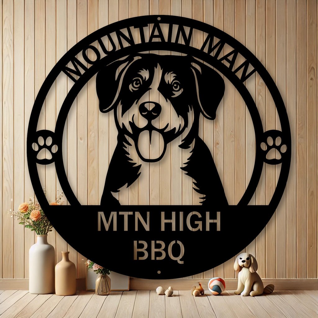 Personalized Entlebucher Mountain Dog Metal Sign | Custom Dog Breed Gifts