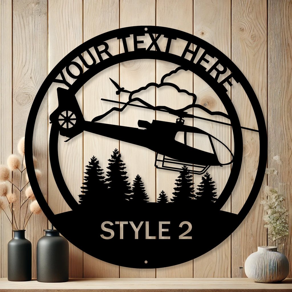 Personalized Eurocopter EC130 Metal Sign | Custom Aviation Decor