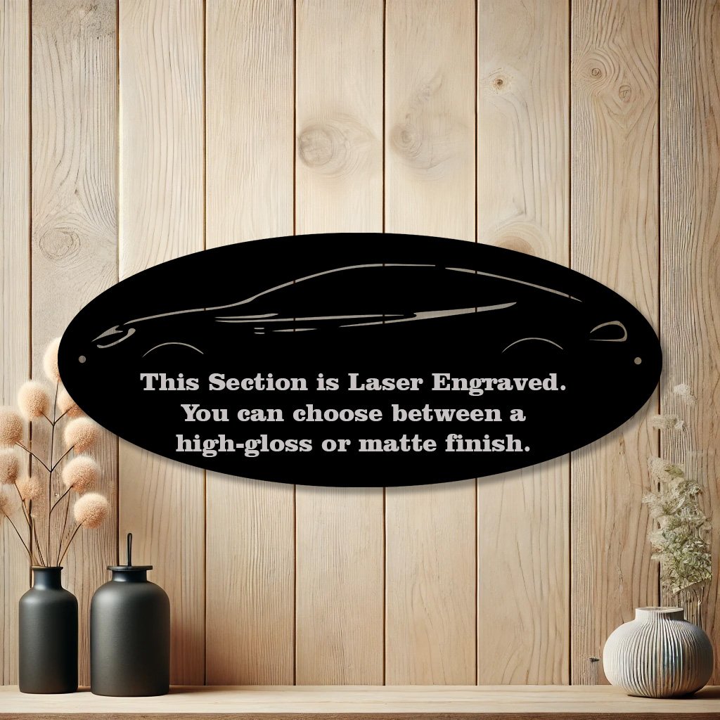 Unique Tesla Model S Metal Art Sign | Personalized Wall Art for Car Enthusiasts