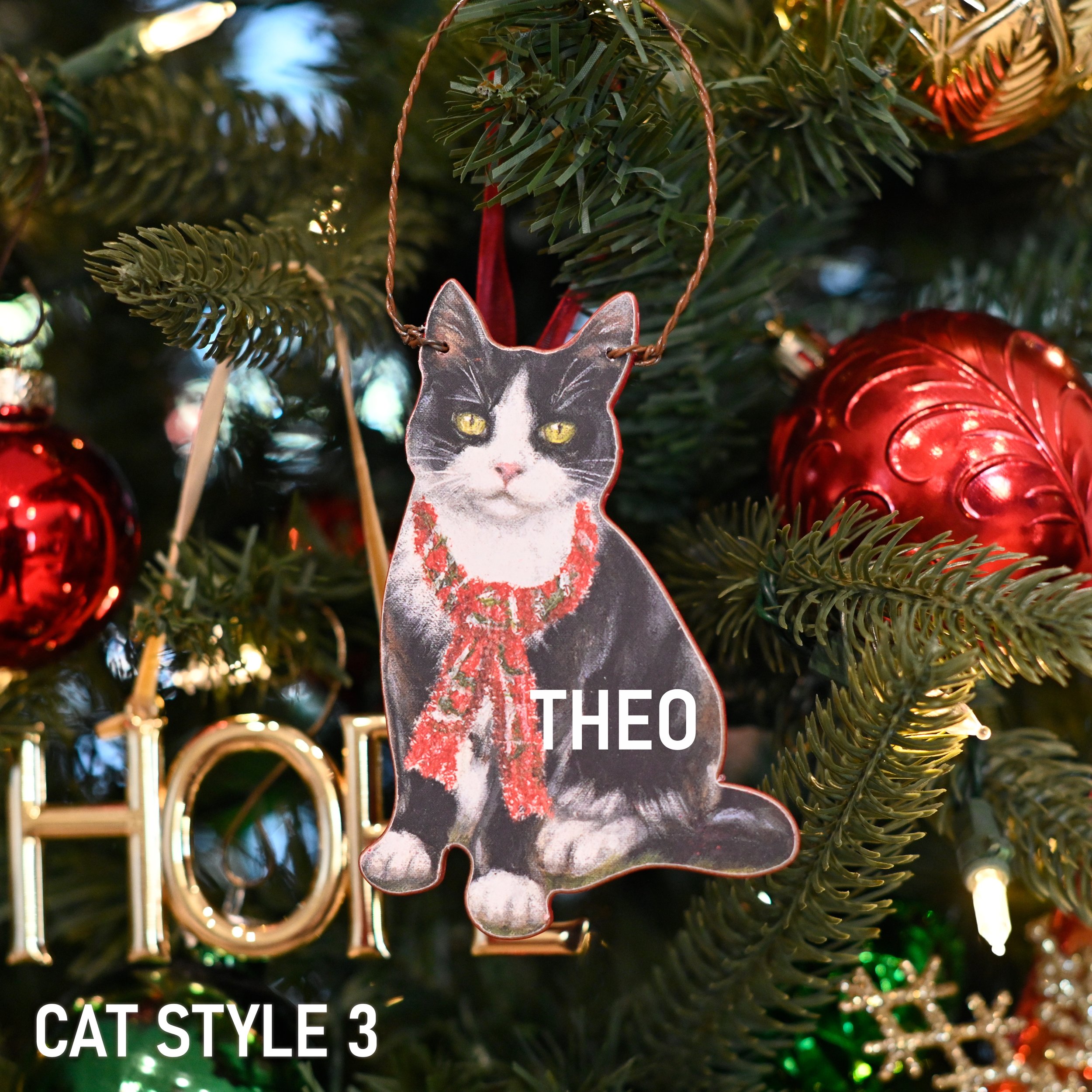 Custom Cat Christmas Ornament | Personalized Gift for Cat Lovers