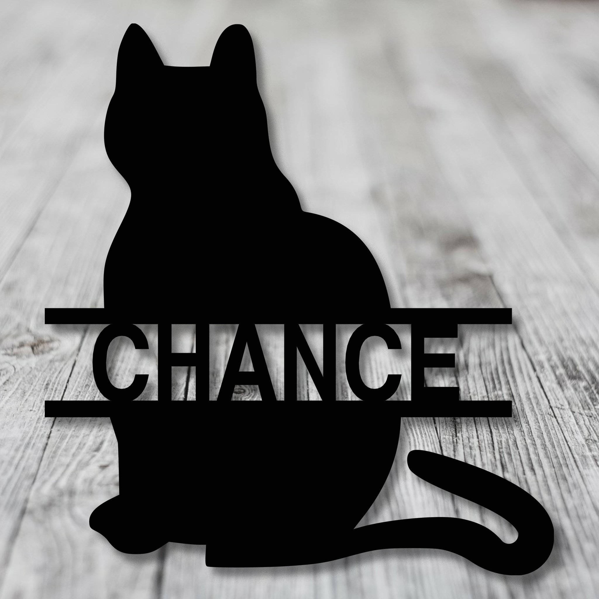 Cat Metal Art Sign