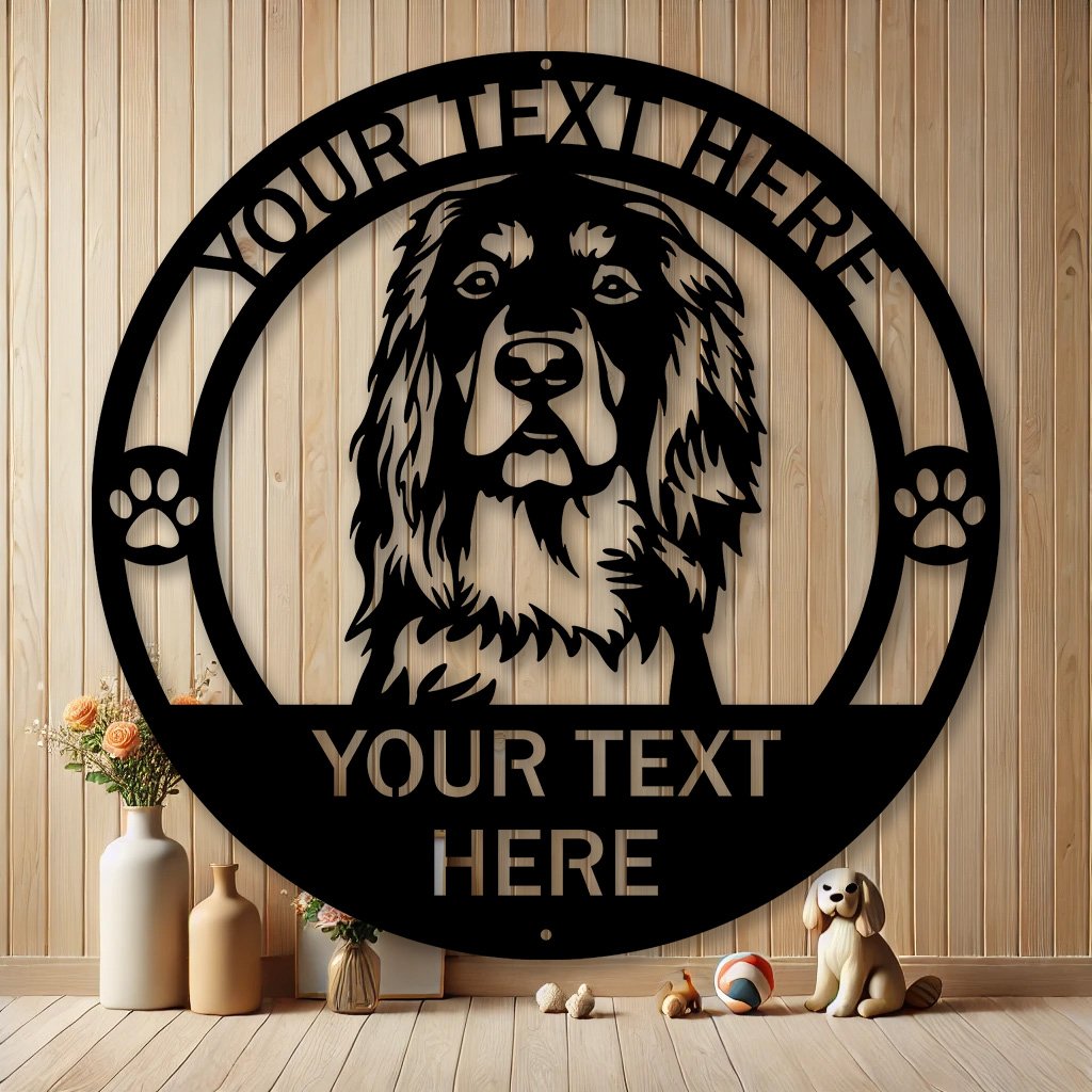 Personalized Gordon Setter Metal Sign | Custom Dog Breed Gifts