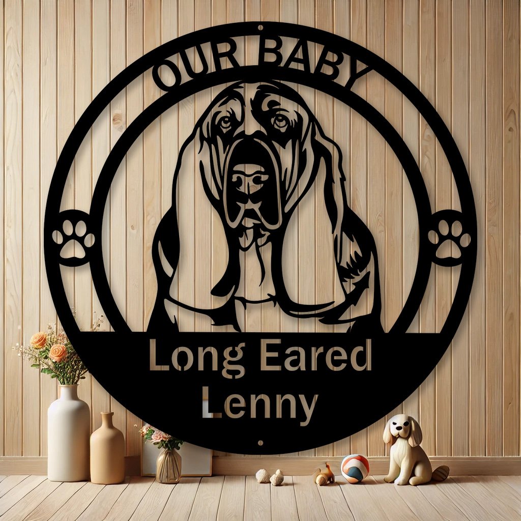 Personalized Basset Hound Metal Art Sign | Custom Dog Breed Gifts
