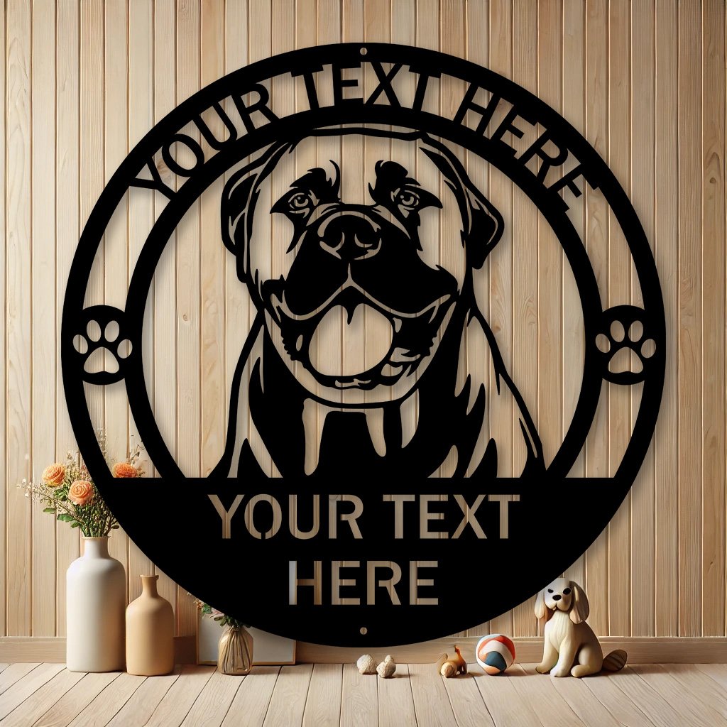 Personalized Bull Mastiff Metal Sign | Custom Dog Breed Gifts