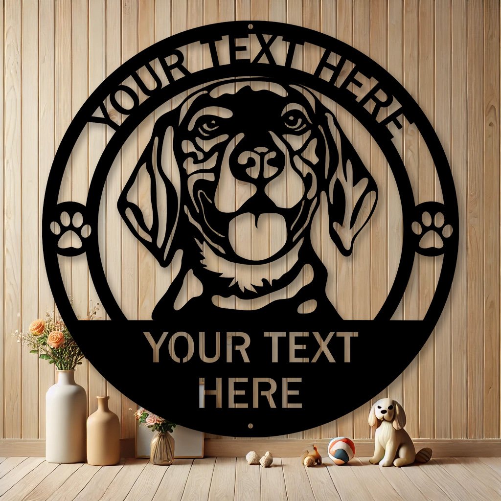 Personalized Beagle Metal Art Sign | Custom Dog Breed Gifts