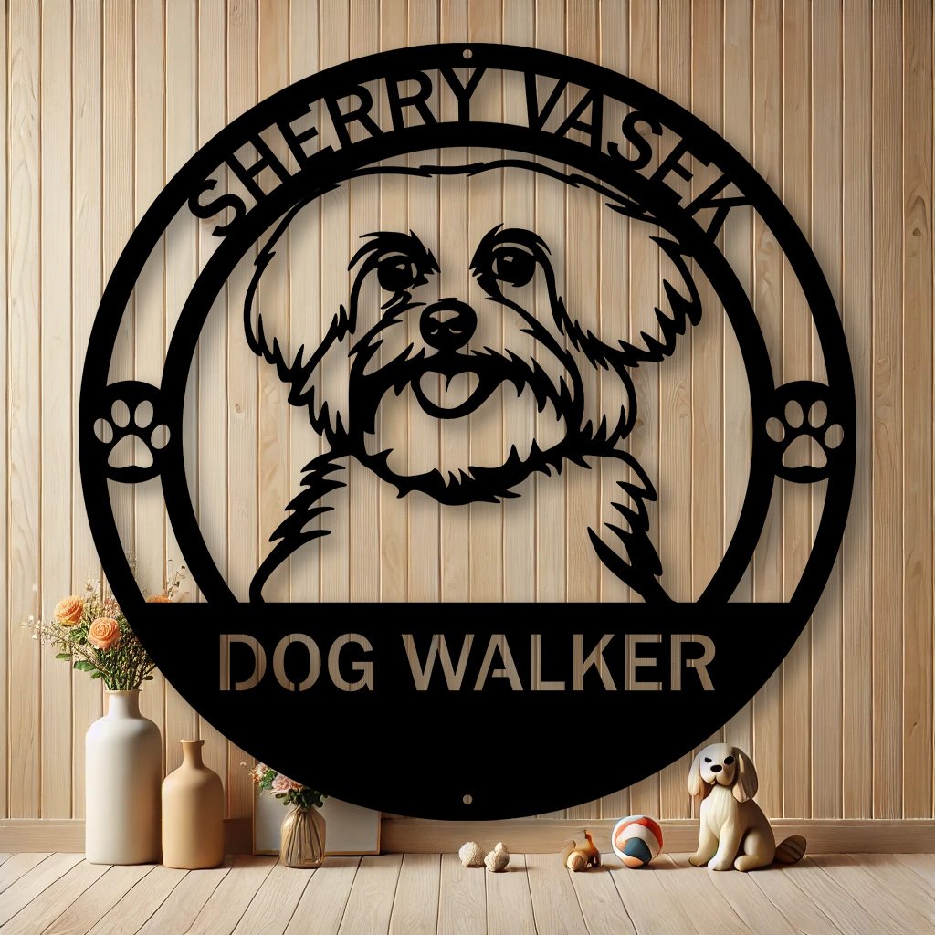 Personalized Maltese Dog Metal Sign | Custom Dog Breed Gifts