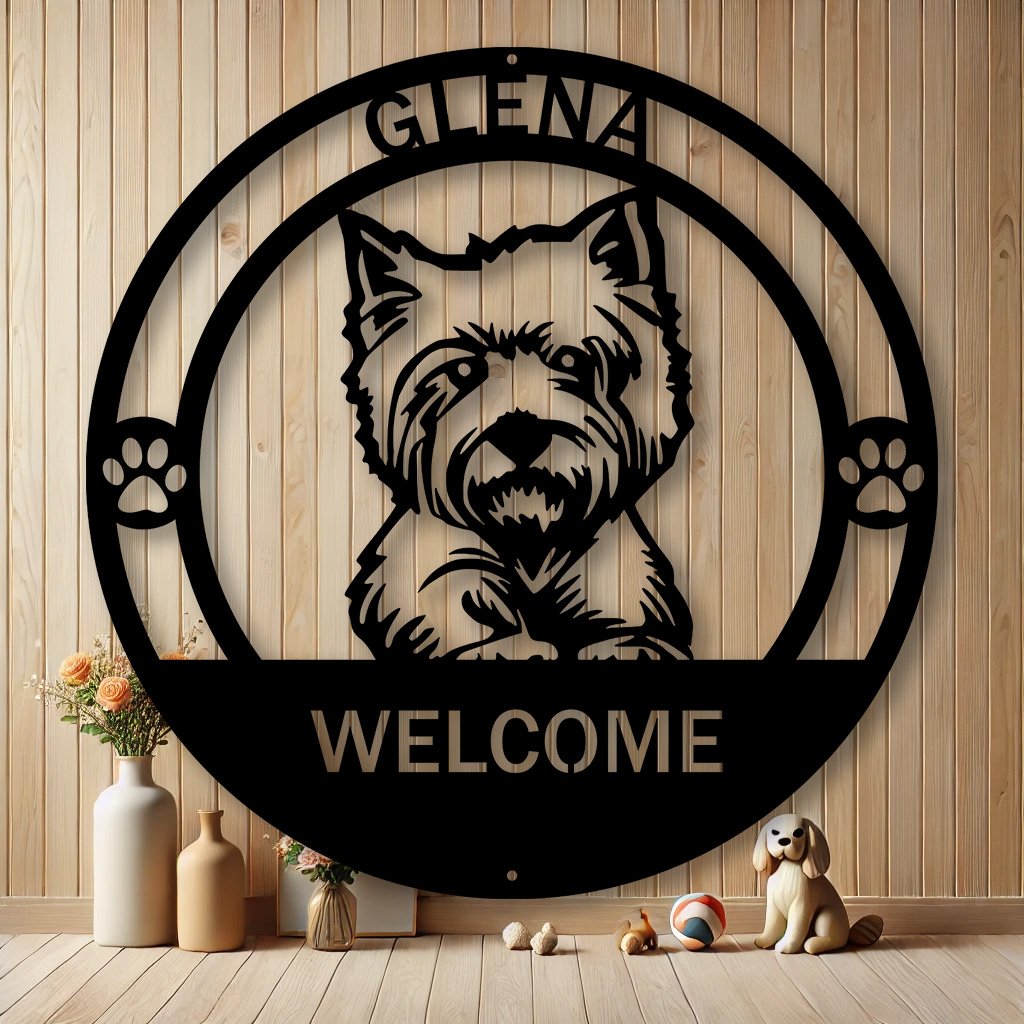 Personalized Westie Metal Sign | Custom Dog Breed Gifts