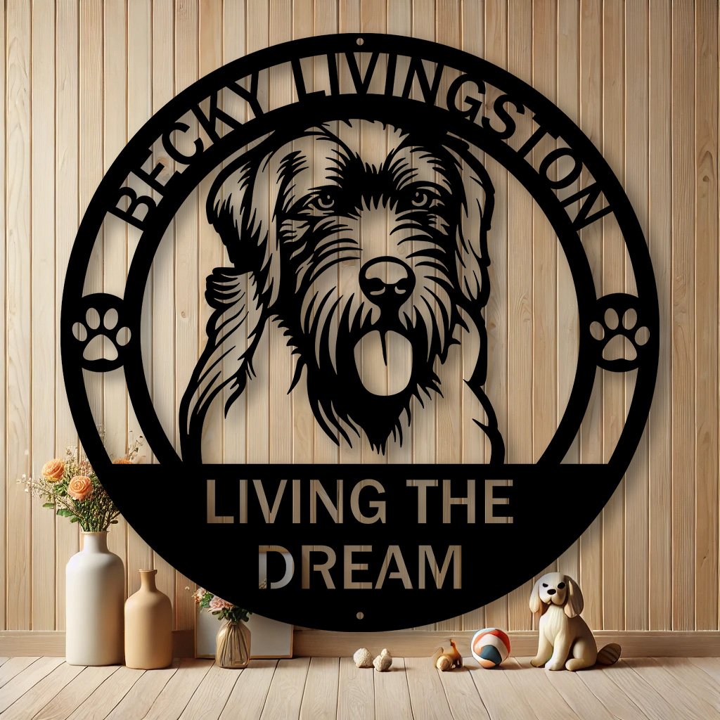 Personalized Wirehaired Pointing Griffon Metal Sign | Custom Dog Breed Gifts