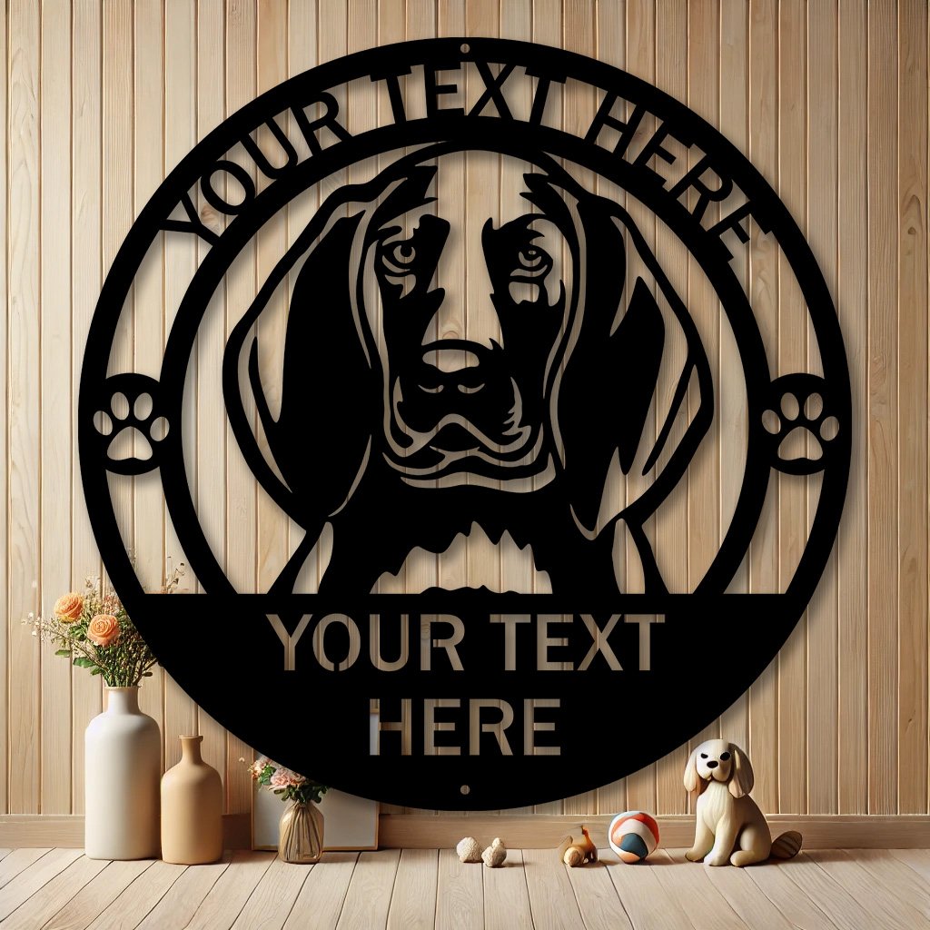 Personalized Redbone Coonhound Metal Sign | Custom Dog Breed Gifts