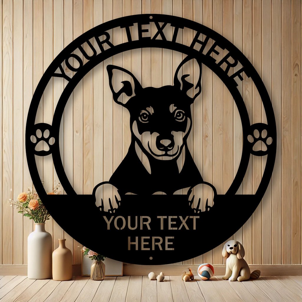 Personalized Manchester Terrier Metal Sign | Custom Dog Breed Gifts