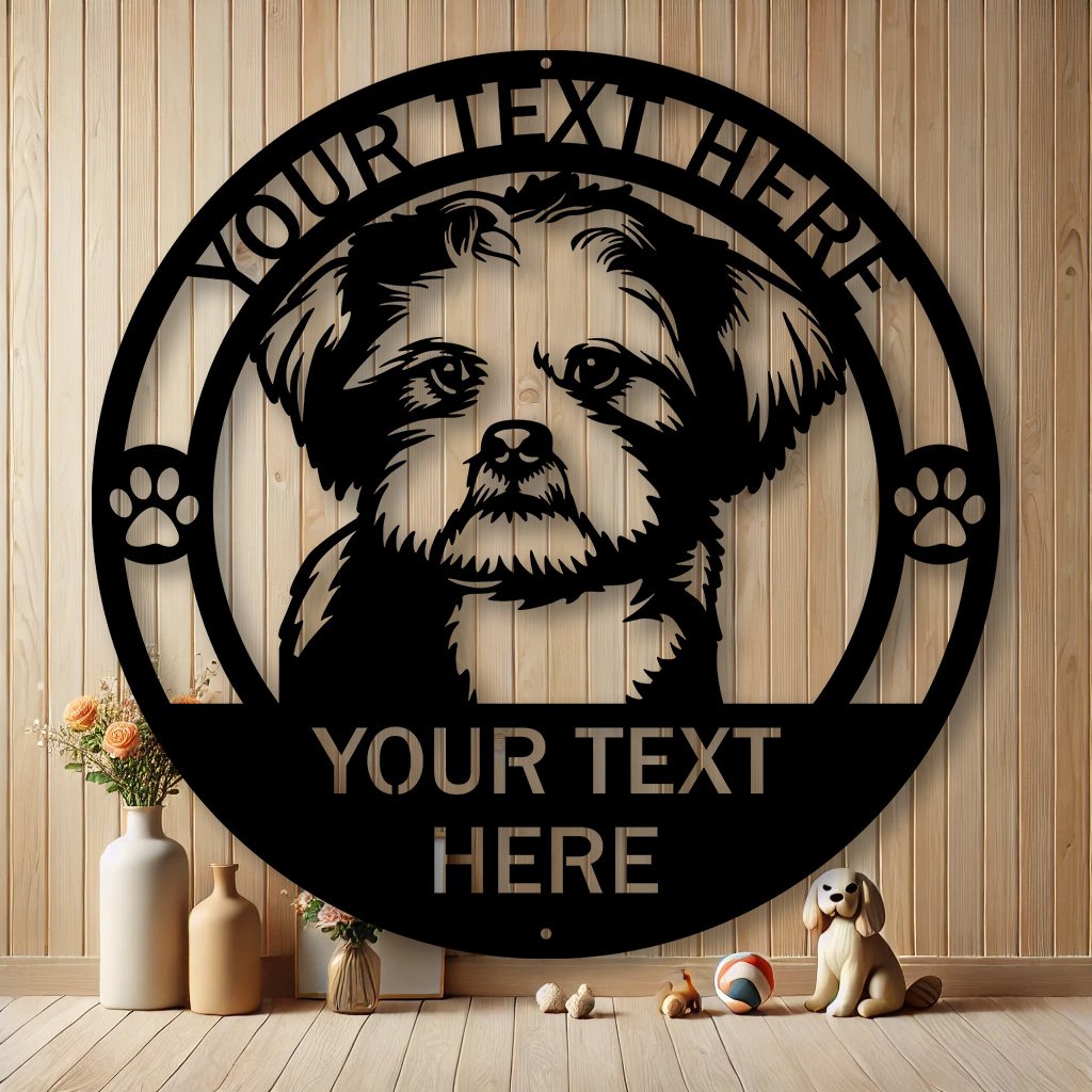 Personalized Lhasa Apso Metal Sign | Custom Dog Breed Gifts