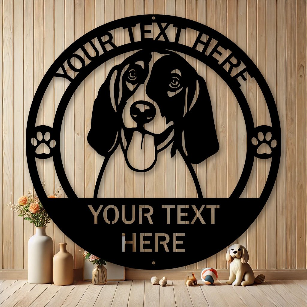 Personalized English Foxhound Metal Sign | Custom Dog Breed Gifts