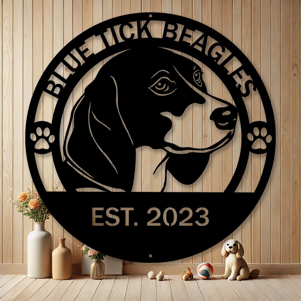 Personalized Beagle Metal Art Sign | Custom Dog Breed Gifts