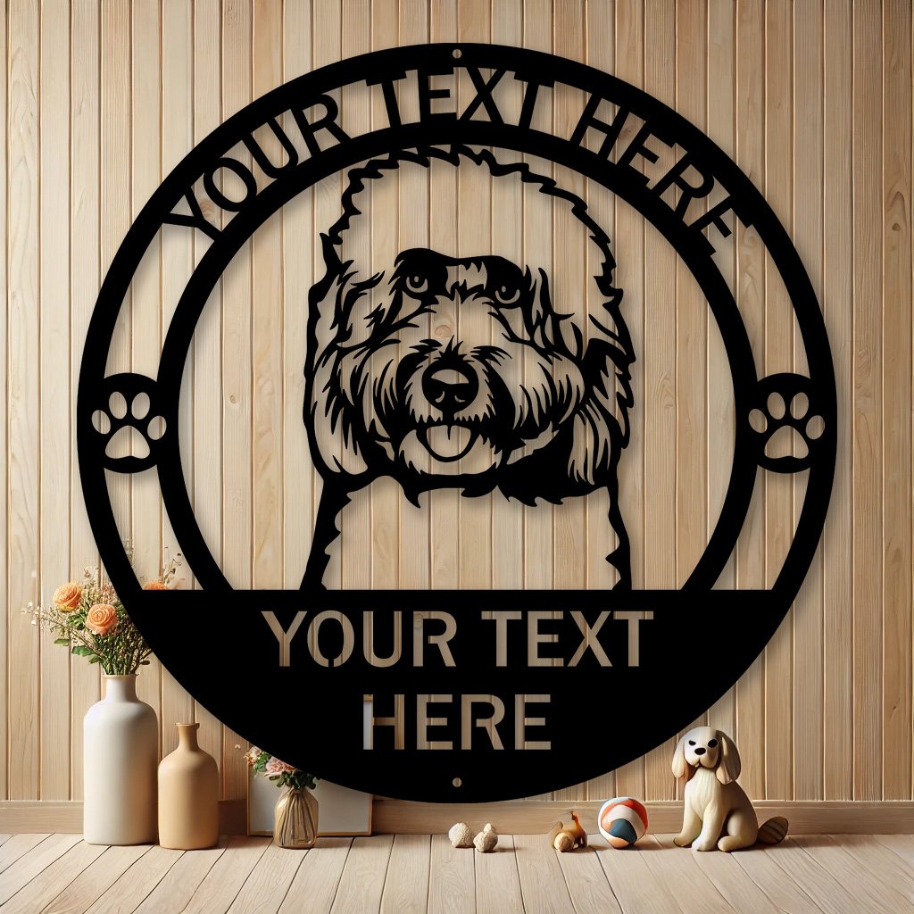 Personalized Goldendoodle Metal Sign | Custom Dog Breed Gifts