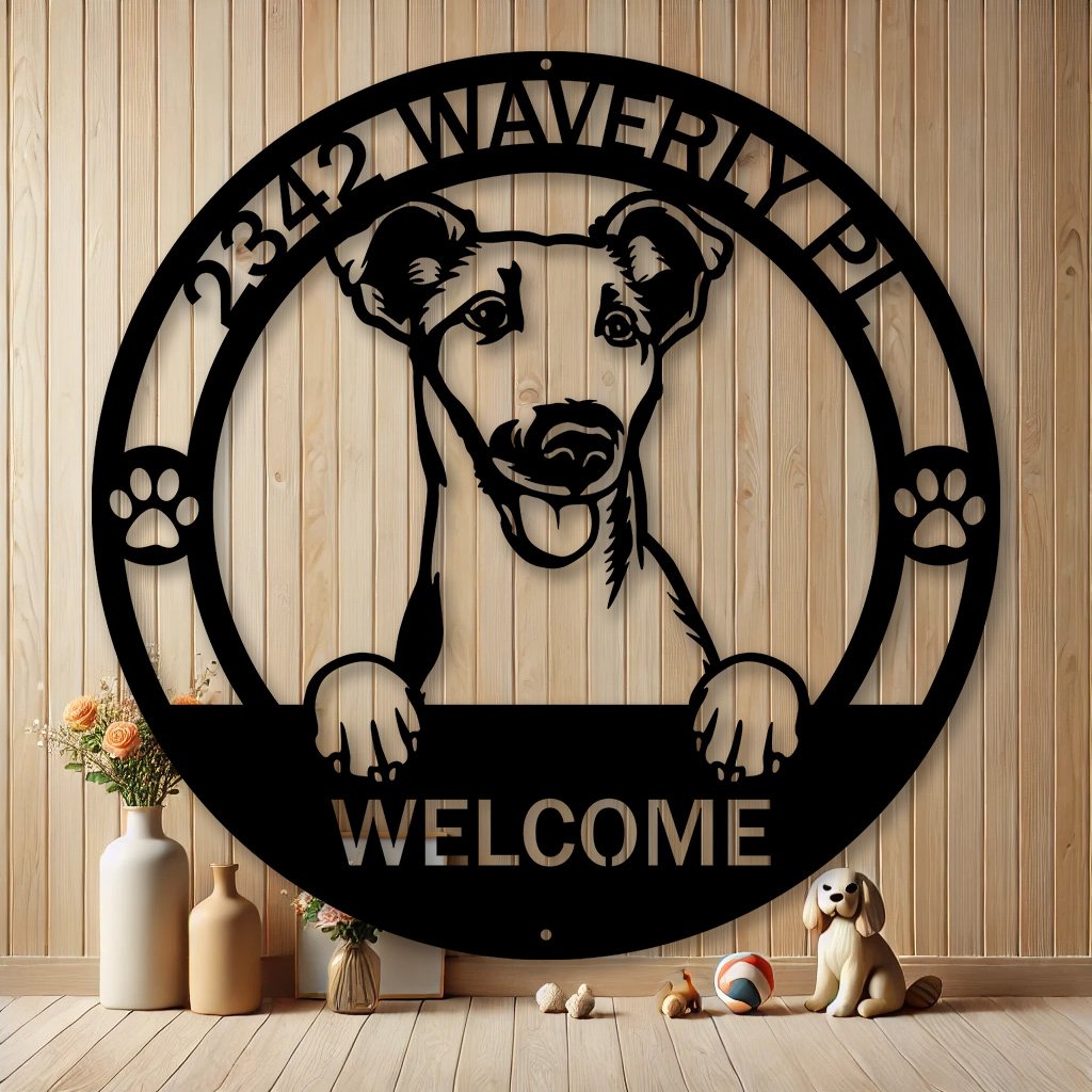 Personalized Fox Terrier (Smooth) Metal Sign | Custom Dog Breed Gifts