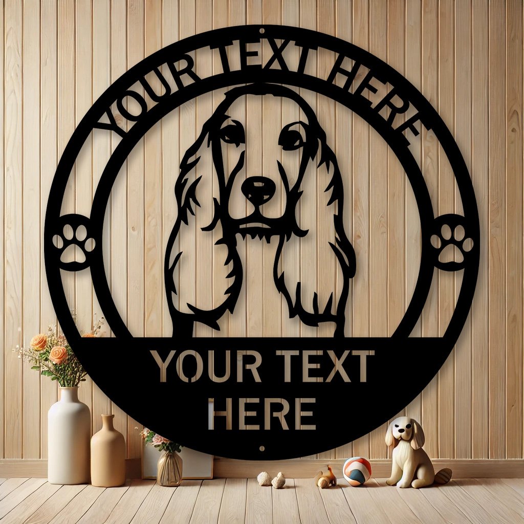 Personalized Cocker Spaniel Metal Sign | Custom Dog Breed Gifts
