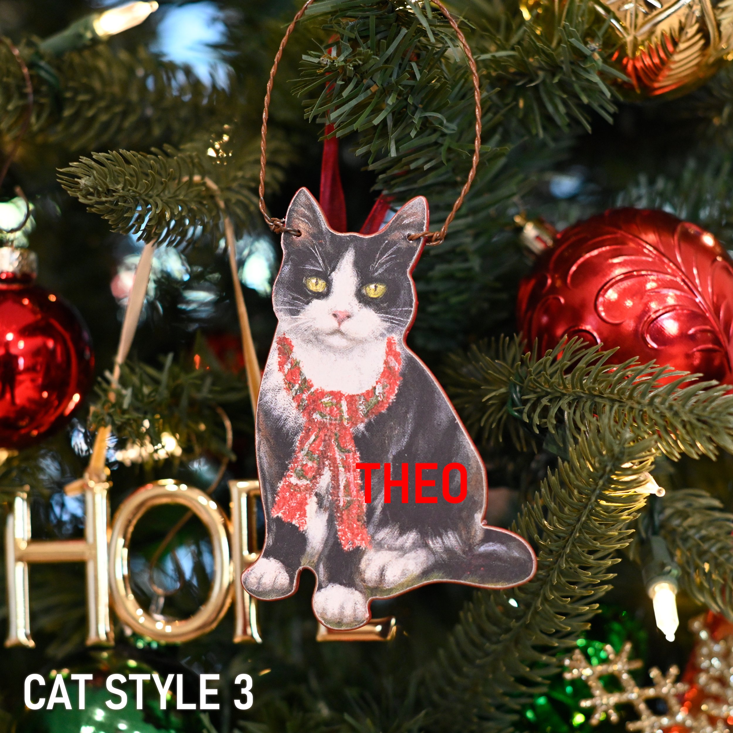 Custom Cat Christmas Ornament | Personalized Gift for Cat Lovers