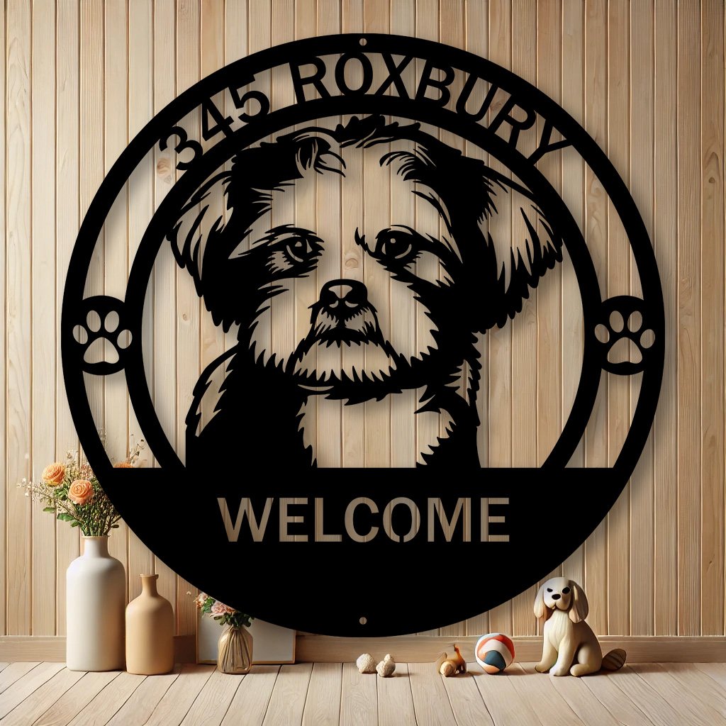 Personalized Lhasa Apso Metal Sign | Custom Dog Breed Gifts
