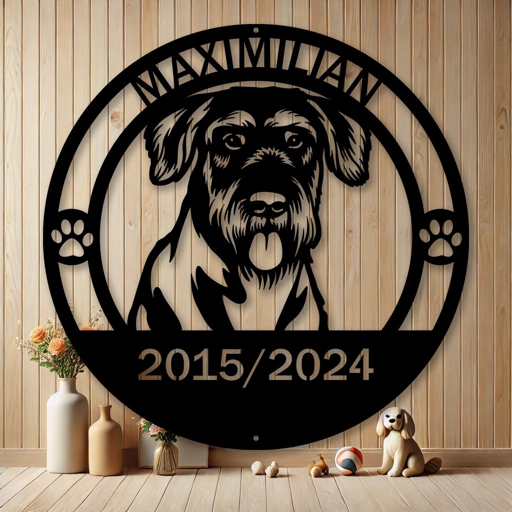 Personalized Giant Schnauzer Metal Sign | Custom Dog Breed Gifts