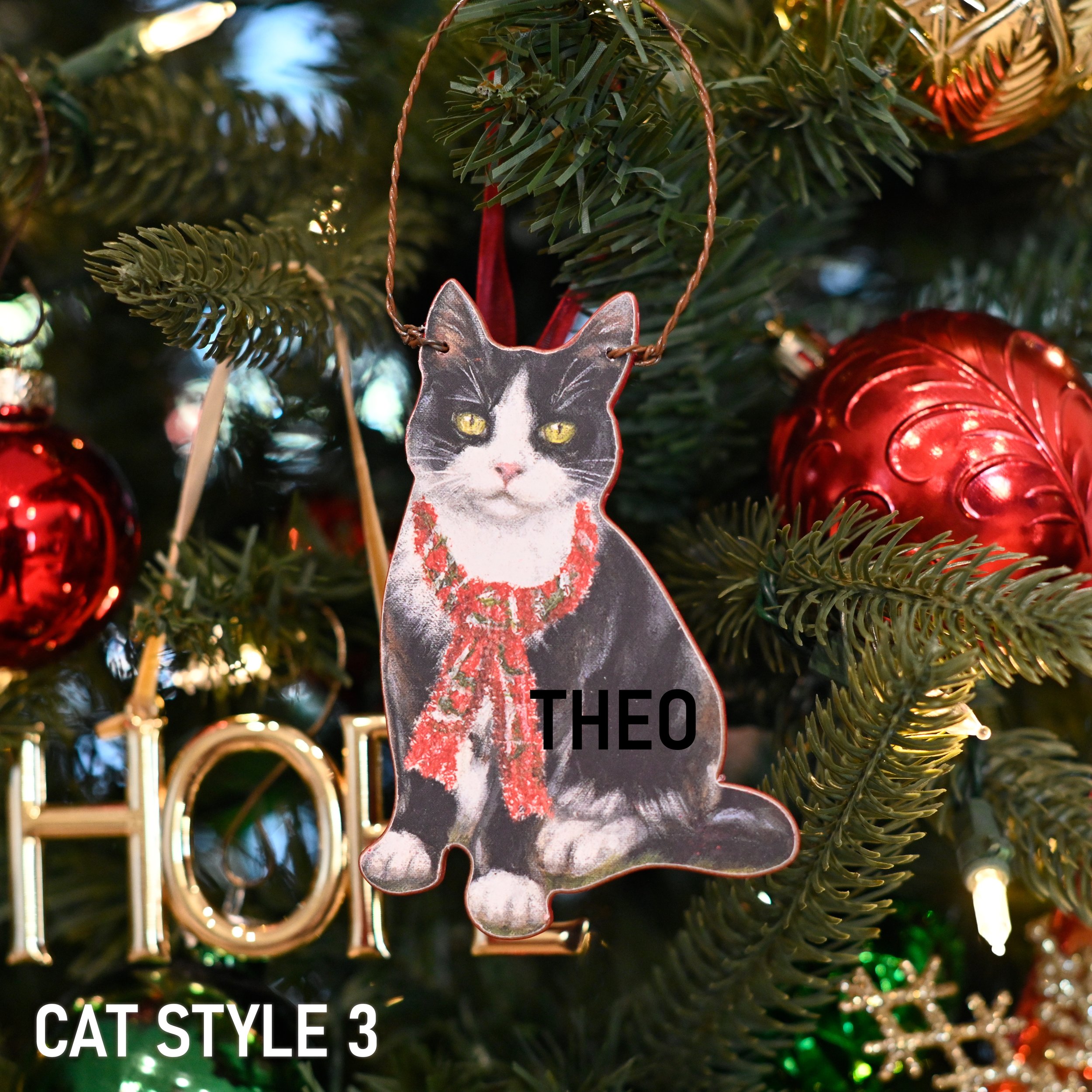 Custom Cat Christmas Ornament | Personalized Gift for Cat Lovers