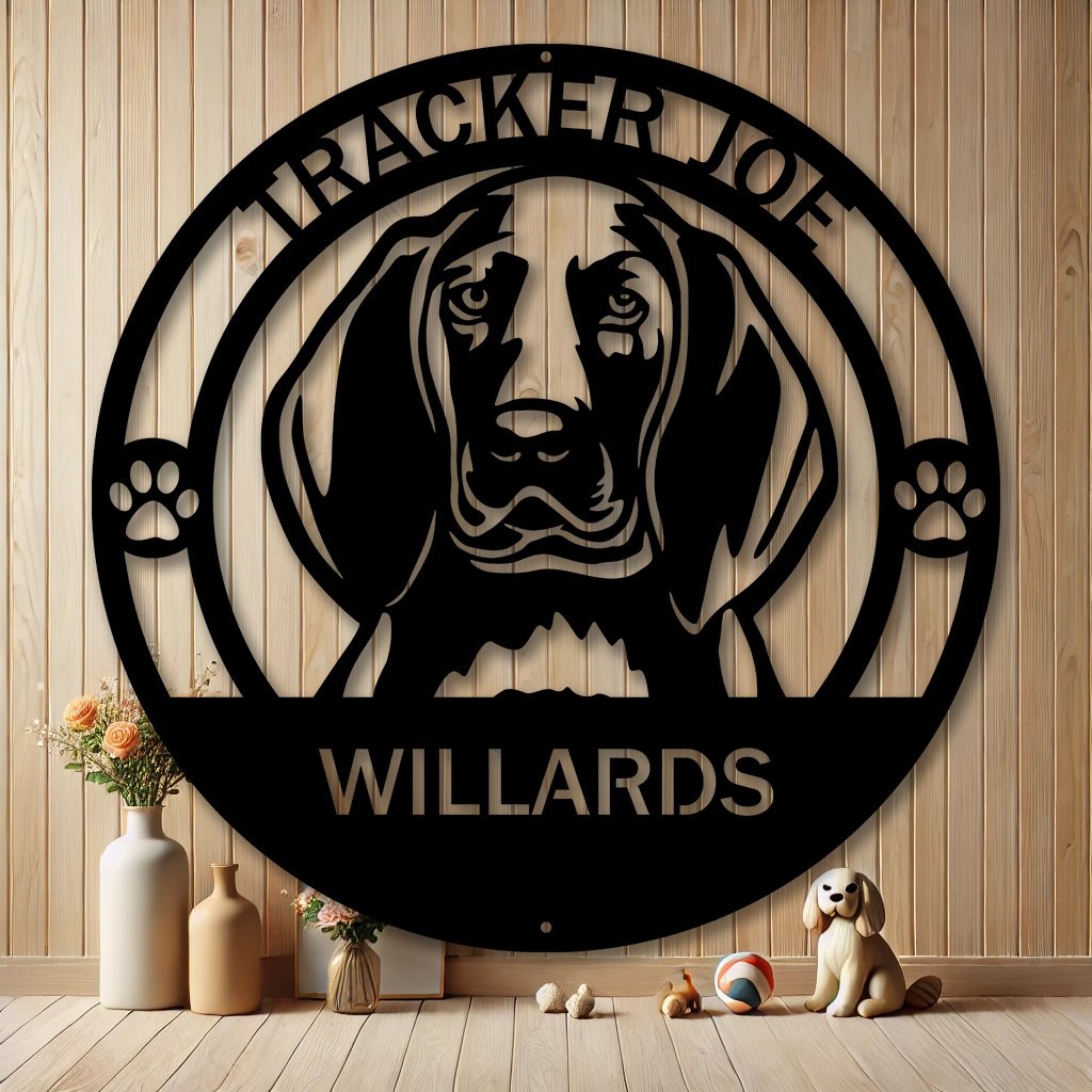 Personalized Redbone Coonhound Metal Sign | Custom Dog Breed Gifts