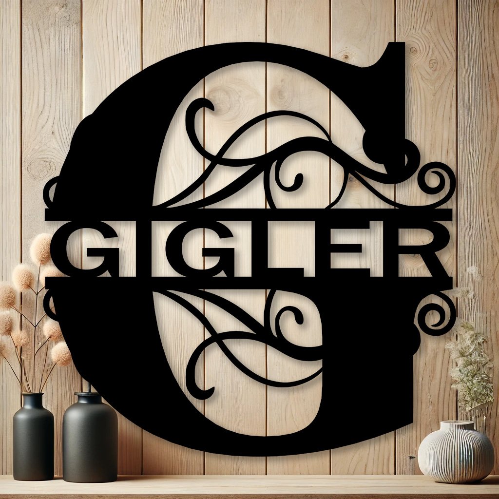 Personalized Monogrammed Metal Art Decor | Custom Home Decor